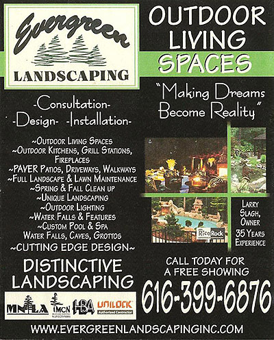 Evergreen Landscaping - Holland Michigan - Ad